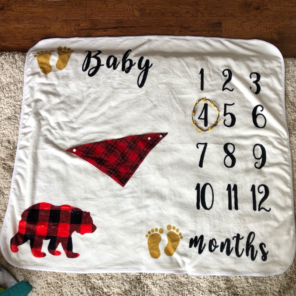 Baby Bear Milestone Blanket